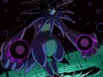  angel cherubimon cherubimon_(vice) corruption digimon digimon_(creature) fallen_angel floating glowing glowing_eyes hawe_king horns long_arms orb water 