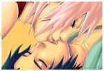  haruno_sakura kiss naruto pink_hair uchiha_sasuke 