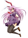  blazer bunny_ears campbell_(pixiv) highres long_hair necktie purple_hair rabbit_ears red_eyes reisen_udongein_inaba solo thigh-highs thighhighs touhou transparent_background 