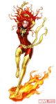  belt bird blush bodysuit boots costume dark_persona dark_phoenix elbow_gloves fire flying gloves jean_grey lipstick long_hair marvel orange_eyes phoenix phoenix_(x-men) red_hair redhead shiny shiny_clothes simple_background skin_tight smile solo thigh-highs thigh_boots thighhighs watermark wavy_hair x-men yamashita_shun'ya yamashita_shunya yellow_legwear yellow_thighhighs 