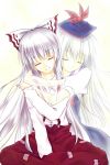  closed_eyes cofi_(eternal) eternal fujiwara_no_mokou ghost hug kamishirasawa_keine multiple_girls touhou 