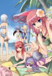  bad_hands barefoot beach bikini flandre_scarlet hong_meiling icywood izayoi_sakuya koakuma patchouli_knowledge remilia_scarlet swimsuit the_embodiment_of_scarlet_devil touhou 