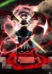  bat_wings highres lamase lamase_(41) magic_circle purple_hair red_eyes remilia_scarlet short_hair solo thigh-highs thighhighs touhou wings zettai_ryouiki 