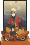  animal blonde_hair forehead_protector fusion-s gamakichi giant_toad headband indian_style leaf naruto oversized_animal sage_mode sandals scroll sitting spiked_hair spiky_hair toes uzumaki_naruto yellow_eyes 