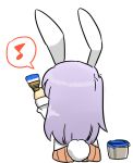  bunny_ears bunny_tail koyama_shigeru long_hair paintbrush purple_hair rabbit_ears reisen_udongein_inaba solo tail touhou 