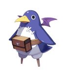  bat_wings bird disgaea nippon_ichi no_humans official_art penguin prinny simple_background solo trinity_universe tsunako white_background wings 