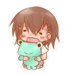  chibi closed_eyes frog gekota lowres misaka_mikoto rubii school_uniform short_hair to_aru_kagaku_no_railgun to_aru_majutsu_no_index yawning 