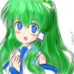  blue_eyes green_hair kochiya_sanae long_hair touhou zenko 