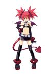  bat_wings bracelet demon_girl disgaea earrings elbow_gloves etna gloves jewelry nippon_ichi official_art pointy_ears red_eyes red_hair redhead simple_background solo tail trinity_universe tsunako twintails white_background wings 