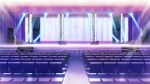 chair film_grain game_cg indoors izumi_tsubasu light_bulb no_humans non-web_source official_art re:stage! scenery screen speaker stage stage_curtains stage_lights stairs star_(symbol) theater theater_seating