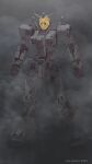  2023 absurdres alternate_universe atomicgenjin bad_end crossover damaged dated dirty english_commentary fog friday_the_13th friday_the_13th:_the_game fusion gundam highres hockey_mask jason_voorhees machinery mask mecha mobile_suit mobile_suit_gundam no_humans robot rx-78-2 science_fiction signature what 