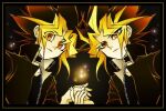  2boys artist_request atem male_focus multiple_boys mutou_yuugi non-web_source source_request spiky_hair yu-gi-oh! yu-gi-oh!_duel_monsters 