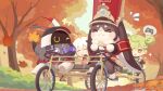 bangboo_(zenless_zone_zero) bicycle honkai:_star_rail official_art pom-pom_(honkai:_star_rail) zenless_zone_zero