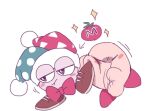 1boy 1other blush kirby kirby_(series) marx_(kirby) roku_(suzusuzu65972012) sparkle tomato white_background