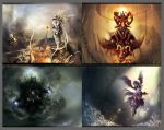  blood chain demon epic fangs floating flower glowing horns malu rose skull smoke wings 