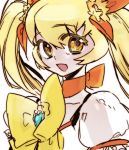  bad_id blonde_hair cure_sunshine heartcatch_precure! hikage_eiji legs long_hair magical_girl midriff myoudouin_itsuki nito_(siccarol) precure skirt solo twintails very_long_hair white_background yellow_eyes 