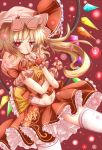  flandre_scarlet haru_ion navel red_eyes side_ponytail thigh-highs thighhighs touhou white_legwear white_thighhighs wings 