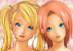  blonde_hair blue_eyes genderswap green_eyes haruno_sakura long_hair naruko naruto pink_hair sexy_no_jutsu short_hair uzumaki_naruto 