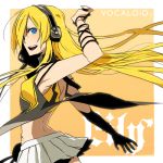  blue_eyes bracelet catgirl0926 flapper_shirt headphones jewelry lily_(vocaloid) long_hair lowres skirt smile solo vocaloid 