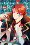  cape chin_rest clone formal hanokage miniboy necktie red_hair redhead umineko_no_naku_koro_ni ushiromiya_battler 