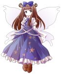 1other 2023 alphes alphes_(style) blue_dress blue_eyes brown_hair cute dairi eyebrows_visible_through_hair fairy fairy_wars fairy_wings kawaii looking_at_viewer star_sapphire touhou 妖萌