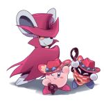 1boy 1other character_request daroach kirby kirby_(series) roku_(suzusuzu65972012) whip white_background