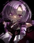  1girl absurdres black_gloves black_headband chonchorinko claw_ring drill_hair gloves half_gloves headband heart heart-shaped_pupils highres hyakumantenbara_salome hyakumantenbara_salome_(1st_costume) long_hair nijisanji open_mouth purple_hair solo symbol-shaped_pupils violet_eyes virtual_youtuber 