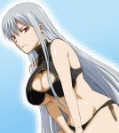  cleavage kenji_t1710 large_breasts long_hair red_eyes selvaria_bles senjou_no_valkyria silver_hair solo 