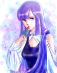  gundam gundam_zz long_hair popsicle purple_eyes purple_hair rffcq251 roux_louka suika_bar tongue violet_eyes 