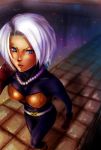  bad_id bodysuit boots dragon_quest dragon_quest_iii gloves jewelry necklace purple_eyes short_hair silver_hair thief_(dq3) violet_eyes 