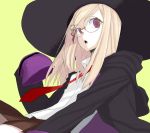  blonde_hair glasses hakuri95 hat jacket long_hair loupe majolica_le_fay necktie ookami-san ookami-san_to_shichinin_no_nakamatachi open_mouth pantyhose purple_eyes school_uniform solo violet_eyes white_legwear white_pantyhose 