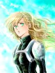  blonde_hair crossbone_gundam green_eyes gundam long_hair pilot_suit rffcq251 