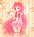  ayata_tomiko bad_id cure_blossom hair_ornament hanasaki_tsubomi heart heartcatch_precure! long_hair magical_girl pink_eyes pink_hair ponytail precure solo very_long_hair 