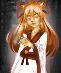  cigarette fox furry furry_female holding holding_cigarette japanese_clothes kimono non-web_source smoking solo undertale white_kimono 