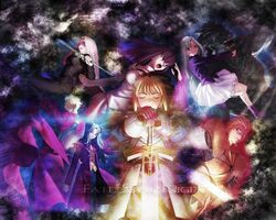  archer berserker fate/stay_night gilgamesh illyasviel_von_einzbern matou_sakura rider saber tohsaka_rin type-moon 