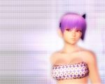  ayane ayane_(doa) cleavage dead_or_alive purple_hair red_eyes short_hair 