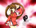  brown_eyes brown_hair chinese_dress guilty_gear hair_ring kuradoberi_jam red_clothes tagme twintails 