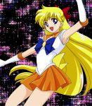  aino_minako bishoujo_senshi_sailor_moon blonde_hair blue_eyes bow choker elbow_gloves gloves hair_bow hamutarou long_hair magical_girl sailor_senshi sailor_venus solo 