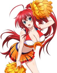  cheerleader cleavage high_school_dxd midriff rias_gremory skirt 