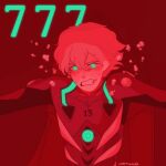  1boy air_bubble artist_name bad_id bad_twitter_id bodysuit bubble clenched_teeth commentary english_commentary glowing glowing_eyes highres looking_at_viewer male_focus nagisa_kaworu neon_genesis_evangelion open_mouth outstretched_arms pilot_suit plugsuit red_theme short_hair solo spread_arms teeth upper_body vitamincera 