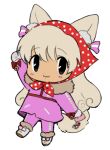  :3 animal_ears animal_hands arm_up black_eyes blonde_hair blush_stickers boots borrowed_character cellphone_charm charm_(object) chest_harness chibi closed_mouth coat curly_hair dog_ears dog_girl dog_tail full_body fur-trimmed_footwear fur_collar fur_trim gloves grey_footwear grey_gloves hair_ornament harness head_scarf holding holding_phone lapithai long_hair long_sleeves looking_at_viewer lowres original pants paw_gloves phone pink_coat pink_pants polka_dot_headwear pom_pom_(clothes) pom_pom_hair_ornament red_headwear simple_background solo standing standing_on_one_leg tail transparent_background 