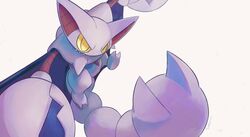  animal_focus bat_(animal) claws colored_skin fangs fireblast gliscor highres no_humans pokemon pokemon_(creature) purple_skin sharp_teeth simple_background tail teeth white_background yellow_eyes 