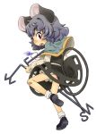  bad_id bandaid grey_hair jewelry mouse_ears mouse_tail nazrin pendant red_eyes short_hair solo tail touhou unipo 