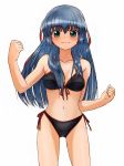  bikini blue_hair galaxy_angel green_eyes karasuma_chitose long_hair nyama pixiv_manga_sample swimsuit 