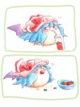  bat_wings bowl food fruit hat heart juice_box no_humans remilia_scarlet straw strawberry tomato touhou wings yukkuri_shiteitte_ne 