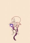  artist_name blue_eyes casting_spell colored_skin commentary_request floating highres mew_(pokemon) mewtwo no_humans pawpads pink_skin pokemon pokemon_(creature) simple_background standing tail twitter_username upside-down violet_eyes white_background white_skin zozozoshion 
