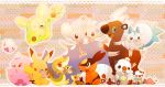  minccino no_humans oshawott pachirisu pikachu pokemon pokemon_(anime) pokemon_(creature) snivy stuffed_animal stuffed_toy tepig wailord yuurakusei 