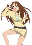  brown_hair chuusa glasses glasses_off glasses_removed k-on! long_hair microphone pantyhose teacher tears yamanaka_sawako 