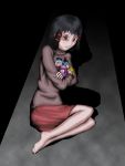  abuse barefoot black_hair cirno dark doll hakurei_reimu hikkikomori moriya_suwako patchouli_knowledge red_eyes sad solo sweater tears touhou yagokoro_eirin 