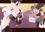  hat himekaidou_hatate inubashiri_momiji ounen shameimaru_aya sword tokin_hat touhou weapon wings yukkuri_shiteitte_ne 